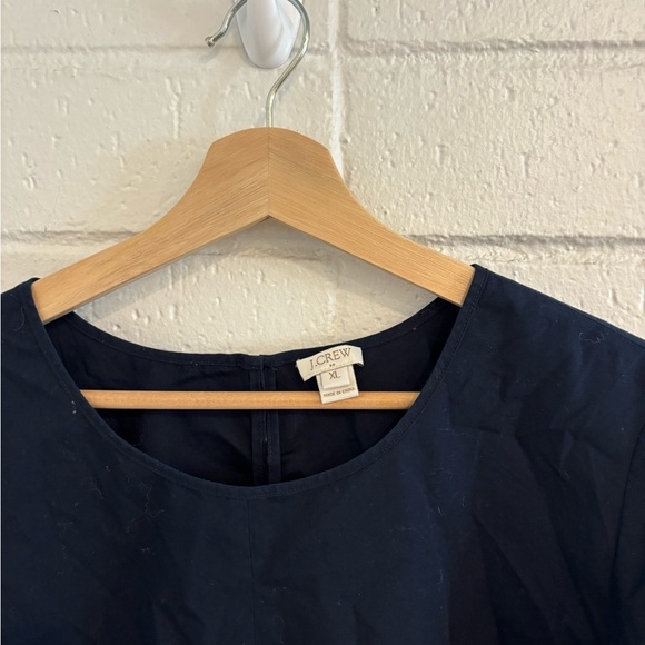 J Crew navy blue floral sleeve top - Picture 3 of 5